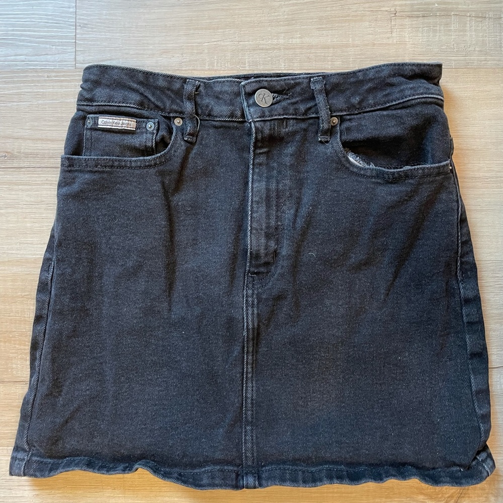 Calvin Klein black denim skirt